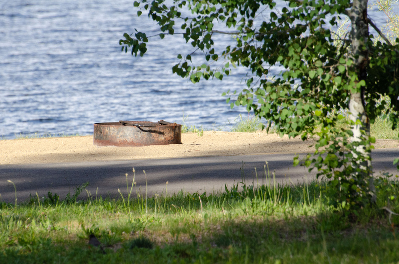 Active Recreation - a fire pit near the lake shore at Lake Cascade State Park.